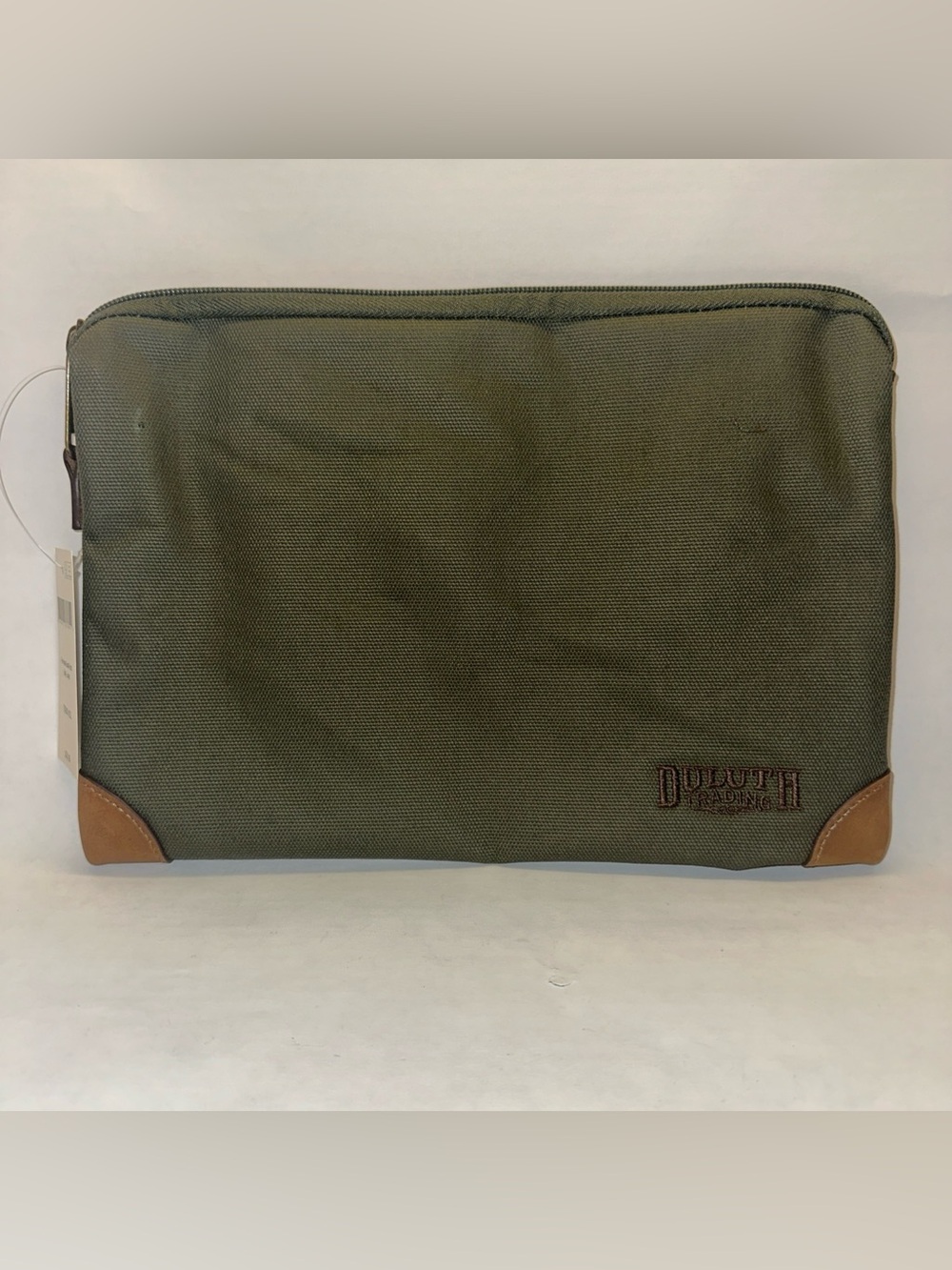 New Duluth Trading Co Fire Hose Small Parts Bag Large Olive Canvas Utility Pouch